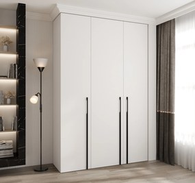 Dulap de haine 160 cm Carmela 40-3 (alb + Negru). 1126613