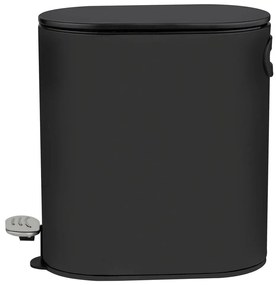 Coș de gunoi negru mat cu pedală din oțel 5 l Collungo – Wenko