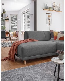 Colțar gri extensibil/cu spațiu de depozitare (cu colț pe partea stângă/în formă de ”L”) Classy Sophie – Miuform