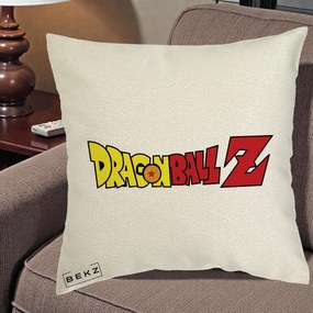 Perna Personalizata Dragon Ball Z Clasic, 40x40 cm, Ecru, Husa Detasabila, Perna Inclusa, BEKZ®