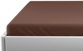 Cearceaf Jersey pentru patut de copii EXCLUSIVE 60x120 cm maro inchis
