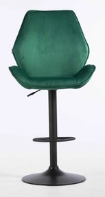 HR350W Scaun Verde din Catifea Bază Neagră