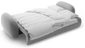 Canapea gri deschis extensibilă/cu spațiu de depozitare cu tapițerie din chenille 262 cm Tonale – Cosmopolitan Design