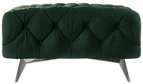 Taburet verde închis cu tapițerie din catifea Chelsea – Ropez