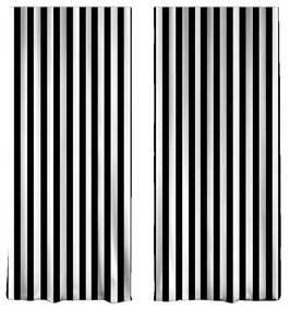 Draperii negre-albe 2 buc. 140x260 cm – Mila Home