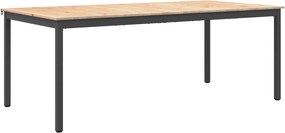 vidaXL Masă de dining natural 200 x 100 x 75 cm Lemn de pin masiv