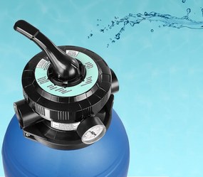 Sistem de filtrare cu nisip pentru piscină AQUA, 10 200 l/h, albastru Jurhan