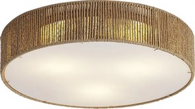 Plafonieră Japandi naturală cu abajur 46cm 3 lumini - Luz
