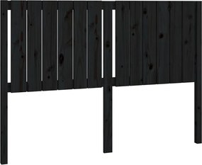 vidaXL Tăblie de pat, negru, 145,5x4x100 cm, lemn masiv de pin
