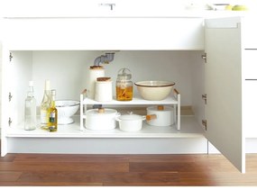 Raft metalic de bucătărie Yamazaki Tosca, alb