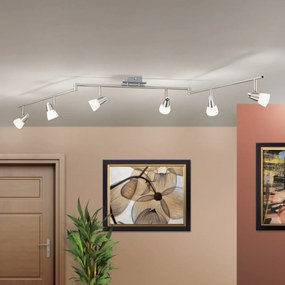 Lustra reglabila cu 6 spoturi directionabile Max crom satin