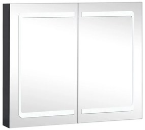 325545 vidaXL Dulap de baie cu oglindă și LED, 80x12,2x68 cm
