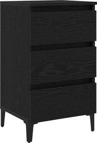 vidaXL Dulap de noapte Stejar Negru 40 x 35 x 69 cm Lemn compozit