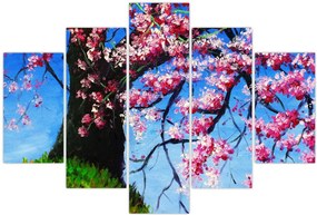 Tablou - Cireș înflorit - pictură (150x105 cm)