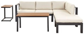 Set mobilier de grădină Mesza (Negru + bej). 1081375
