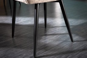 Set 2 scaune moderne Milano catifea sampanie