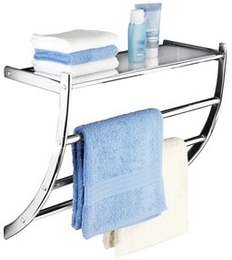 Suport pentru prosoape PASCARA + raft de baie, 2 în 1, WENKO