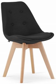 Set de masă 1 + 4, masă ADRIA 120x80 negru + scaune DAREN NORI negru