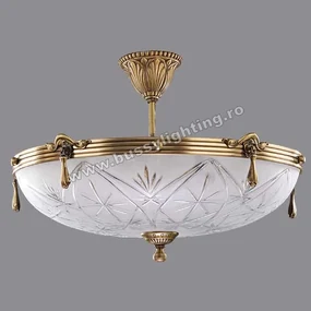 Lustra Elegante cu Diam 53 cm, Desing Clasic, Finisaj Bronz Antic - Bussy Lighting 3038-52-47