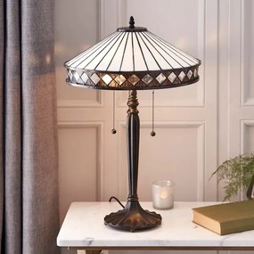 Endon 70935 - Lampă de masă Tiffany FARGO 2xE27/60W/230V, Ø 41,5 cm
