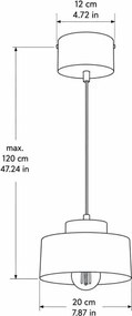 Lampă suspendată pe cablu IGNIA 1xE27/60W/230V vișiniu/auriu