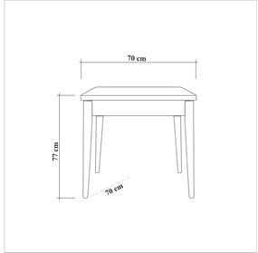 Set mobilier sufragerie Duvasa 12 (negru) (pentru 2 persoane). 1095033