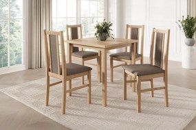 Scaun tapitat, din lemn, Vos XIV, ADRK Furniture (Culoare: Sonoma / Opium 85)