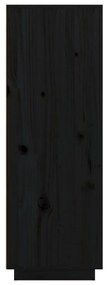Dulap inalt, negru, 60x40x116,5 cm, lemn masiv de pin 1, Negru