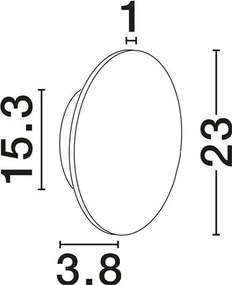 Aplica perete din travertin cu lumina ambientala VIANO 23cm