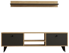 Mobilier living Nateda (stejar zafir + antracit) . 1095565