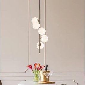 Lustră pe cablu Zuma Line P0574-05E-F7AA ARCTURUS 5xG9/4W/230V auriu