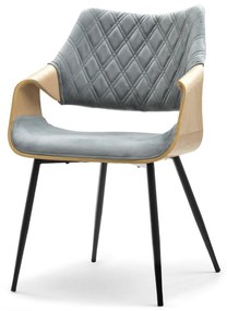 Scaun Rolf K (stejar gri + negru). 1111253
