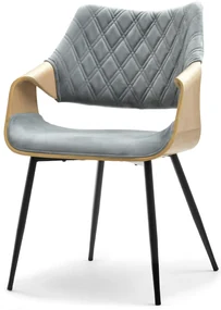 Scaun Rolf K (stejar gri + negru). 1111253