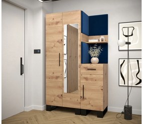 Set mobilier pentru hol Amanda 16 (Stejar artisan + Albastru). 1085997