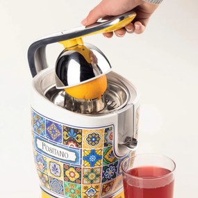 Presă pentru citrice Ariete Positano JUICER 0413/0P, 85W, Corp metalic, Funcționare silențioasă, 2 atașamente, Alb/galben