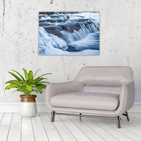 Tablou - Râu iarna (70x50 cm)