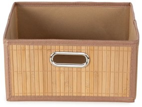 Cutie de depozitare în culoare naturală din bambus 31x31x15 cm – Compactor