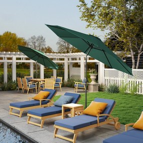 Outsunny Umbrelă de Grădină cu Manivelă și Inclinabilă Φ300x245cm | Aosom Romania