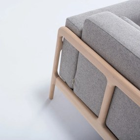 Fotoliu din lemn de stejar Gazzda Fawn, gri