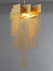 Lustra LED suspendata design modern REVIA aurie