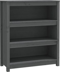 vidaXL Bibliotecă, gri, 80x35x97 cm, lemn masiv de pin