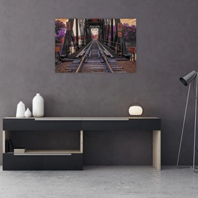 Tablou cu pod de cale ferată (90x60 cm)