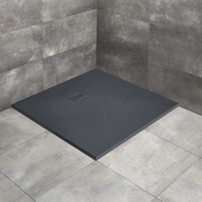 Cadita dus compozit patrata Radaway Kyntos C 80x80 cm antracit