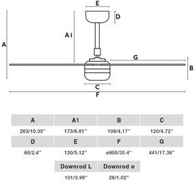 Ventilator LED dimabil FARO 33820-1TW MINI PUNT S LED/10W 2700/4000/6000K + telecomandă