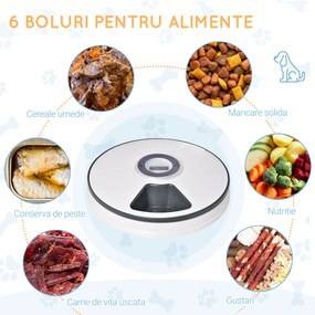 Distribuitor automat alimente animale PawHut, afisaj LED | Aosom RO