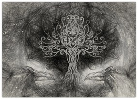 Tablou pe sticlă - Copacul vieții (70x50 cm)