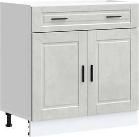 vidaXL Dulap de bază de bucătărie „Porto” Lemn prelucrat gri beton