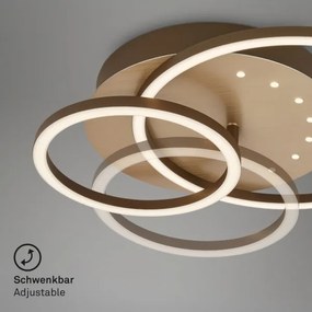 Brilo - Plafonieră LED dimabilă, 26W, 230V, 3000K, maro