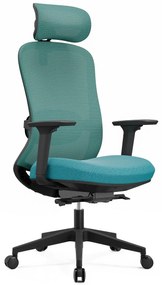 SYNO-H Scaun ergonomic, suport lombar cu Masaj, sezut translatabil, cotiere 3D, tetiera 4D, Mesh/textil, Albastru