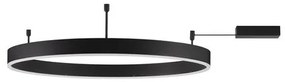 Lustra/Plafoniera LED dimabila design circular MOTIF Black 80cm